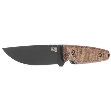 Za-Pas Handie Brown Micarta, Black Cerakote NMV Knife