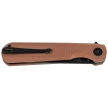 Bestechman Flick Knife Brown G10, Black PVD D2 by Ostap Hel (BMK13G)