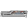 Nóż grawitacyjny Reate EXO-M OTF Gravity Drop Point Bead Blasted Titanium/Damascus MultiColor G10, Satin Elmax