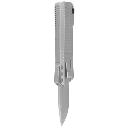 Remette RT-Sharp Leopard Knife Titanium, Manual Fine Grinding Pearlescent/Manual Wire Drawing M390 (ZL301A)