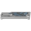 Reate EXO-M Gravity Drop Point Knife Bead Blasted Titanium/Damascus Blue-Black G10, Satin Elmax