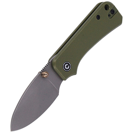 CIVIVI Knife Baby Banter Green G10, Gray Stonewashed by Ben Petersen (C19068S-5)