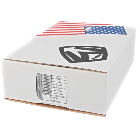 Nóż składany Medford 187 DP Brushed/Flamed ''Galaxy'' Titanium, Black HW, Brsh/''Galaxy'' Clip, DLC D2 by Greg Medford (MK002DPD-03PV-TPCF-Q4)