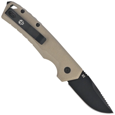 Tekto A3 Delta Mini D/P Automatic Knife Desert G10, Black D2