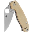 Spyderco Para 3 Knife Brown Canvas Micarta, Satin Cru-Wear by Sal and Eric Glesser (C223MPCW)