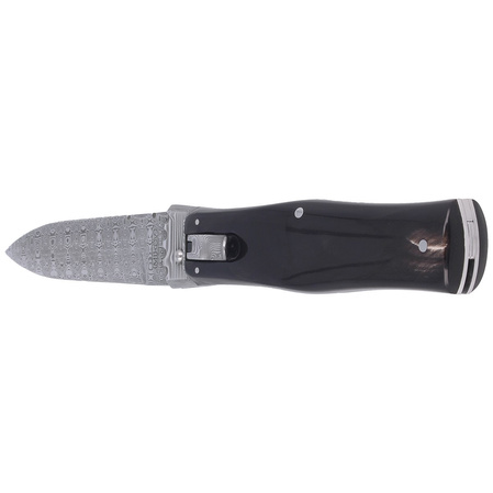 Mikov Predator Panther Buffalo Horn, Damascus PMC27 Knife (241-DR-1/PANTHER)