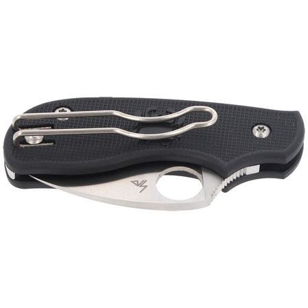 Spyderco Squeak Lightweight Black PlainEdge Knife (C154PBK)