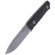 LionSteel Bushcraft Knife Black G10, Stone Washed Sleipner by Molletta (B41 GBK)