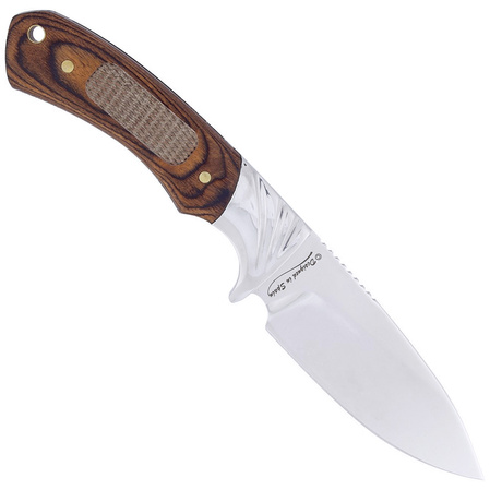 Nóż myśliwski Martinez Albainox Brown Micarta, Mirror Finish (32272)