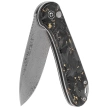 Civivi Button Lock Elementum II Knife Shredded Carbon Fiber/Golden Shred, Damascus (C18062P-10)