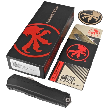 Nóż automatyczny OTF Microtech Cypher II D/E Black Aluminium, Apocalyptic M390MK by Deryk Munroe i Tony Marfione (1242-10AP)