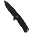 LionSteel ROK Knife Black Aluminum, Black M390 by Molletta (ROK A BB)