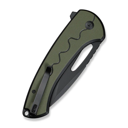 Nóż składany Sencut Squiggy Black / Green G10, Black 9Cr18MoV (S24082A-2)