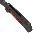 Nóż składany Reate PL-XF-12 Black Micarta/Red G10 Inlay, Black PVD Nitro-V