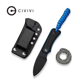 Civivi Baby Banter Fixed Black/Blue G10, Black Stonewashed Nitro-V by Ben Petersen (C23045-1)