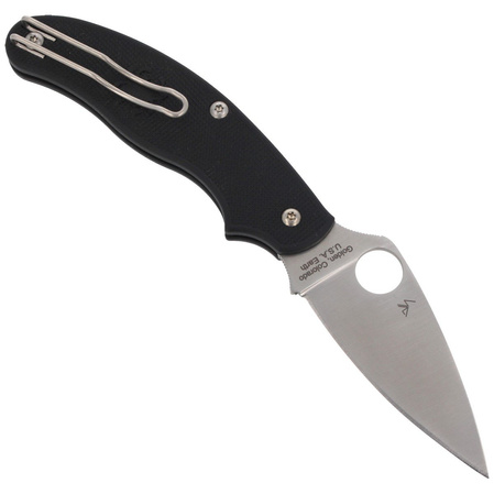 Spyderco UK Penknife Leaf Knife Black FRN, Satin CTS BD1N by Sal Glesser (C94PBK)