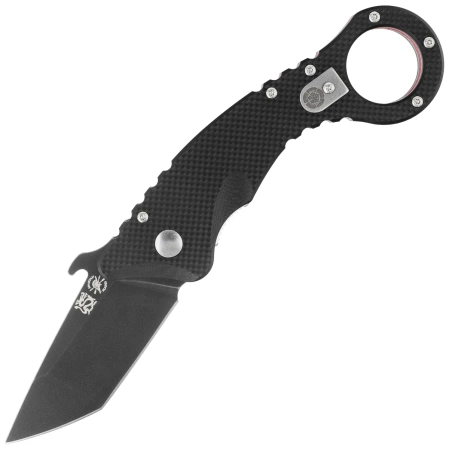 Nóż składany Spartan Blades Ronin Shoto Karambit Black G10, Black TiN CPM 154CM by Tu Lam (SFBL9BK)