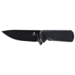 Bestechman Flick Knife Black G10, Black Stonewashed D2 by Ostap Hel (BMK13H)