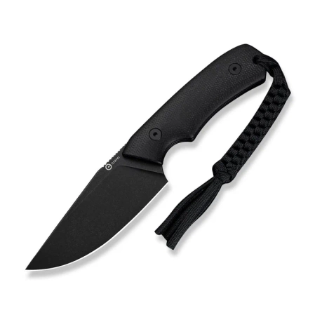 Civivi Gander Knife Black Canvas Micarta, Black Stonewashed 14C28N by Matt Gentry (C24058B-2)