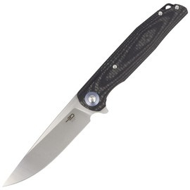 Bestech Knife Ascot Carbon Fiber / Black G10, Satin D2 (BG19A)