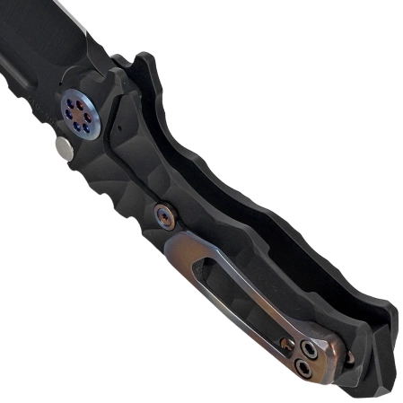 Nóż składany Medford Micro Praetorian T Tanto, Black DLC ''Predator'' Titanium, Flm HW, Brsh/Flm Clip, Black DLC S45VN by Greg Medford (MK0084PT-30PV-TFCF-BP)