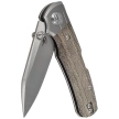 Bestech Tonic Grey Titanium/Green Canvas Micarta, Satin M390 by Colin Maisonpierre Knife (BT2204C)