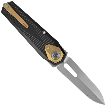 Remette Infinite Power Knife Black Titanium, Hand Grinding Pearlescent M390 (RTIP-A)