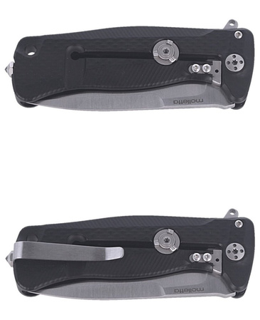 LionSteel SR22A Black Aluminum, Satin Sleipner by Molletta (SR22A BS)