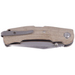 Viper Turn Essential Natural Canvas Micarta, Satin M390 by Fabrizio Silvestrelli Knife (V5988CN)