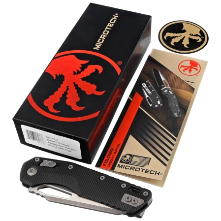 Nóż składany Microtech MSI S/E Black Fluted G10, Apocalyptic M390MK by Tony Marfione (210-10APFLGTBK)