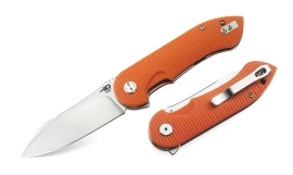 Nóż składany Bestech Torpedo Orange G10, Stonewashed / Satin D2 (BG17D-1)