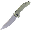WE Knife Quixotic Green Titanium, Silver Bead Blasted CPM 20CV (WE21016-4)
