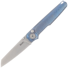 MKM Miura Knife Blue Titanium, Satin M390 by Simone Tonolli (MK MI-TBL)