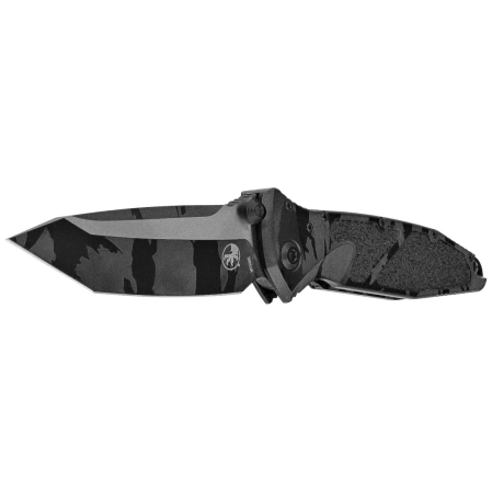 Microtech Socom Elite T/E-M Signature Knife Midnight Tiger Camo Aluminum, Midnight Tiger Camo M390MK by Tony Marfione (161-1MTCS-Z4)