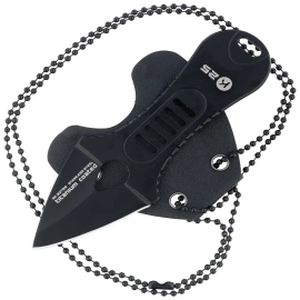 K25 RK-32759 Neck Knife Black Steel, Black Titanium 7Cr17MoV