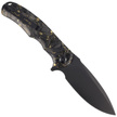 Nóż składany Civivi Praxis Shredded Carbon Fiber / Golden Shred, Black Stonewashed 9Cr18MoV (C803J)