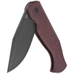 Fox Eastwood Tiger Burgundy Micarta, Black S90V by Gudy Van Poppel (FX-524 MB)