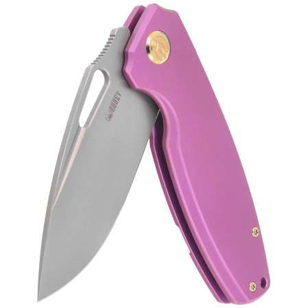 Nóż składany Kubey Tityus KB360C Purple Titanium, Bead Blasted 14C28N