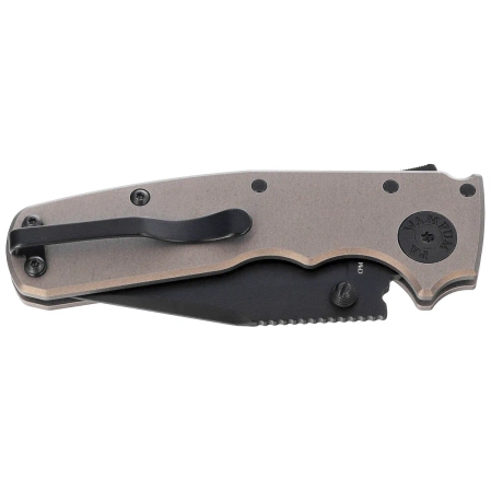 Nóż składany Demko Shark Cub Stealth Clip Point Artillery Gray Aluminium, Black DLC CPM20CV by Andrew Demko (SC-20CV-ALUM-AG-CP)