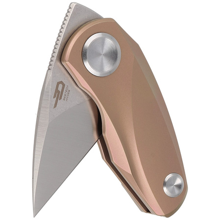 Bestech Tulip Frame Lock Knife Pink Titanium, Stonewashed / Satin M390 by Ostap Hel (BT1913D)