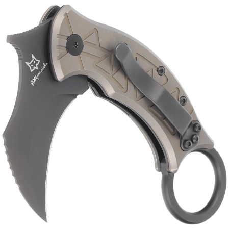 Nóż składany FOX Tribal K Karambit Bronze Titanium, PVD M390 by Doug Marcaida (FX-802 TiPVD)