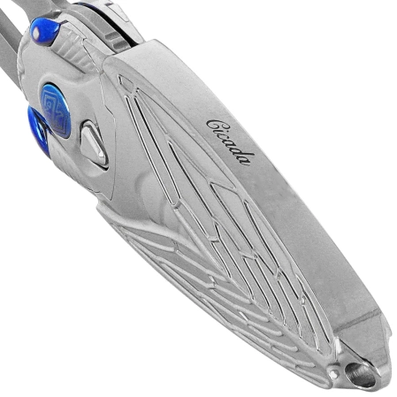 Nóż składany Rike Knife RK Cicada-P Grey Titanium, Bead Blasted M390