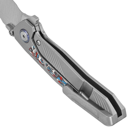 Nóż składany Remette Kestrel Gray Titanium/Multicolored Carbon Fiber, Satin CPM S35VN (RTPO-B)