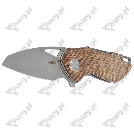 Nóż składany Bestech Riverstone Natural Canvas Micarta, Satin 154CM by Frank Grissom (BL03E)