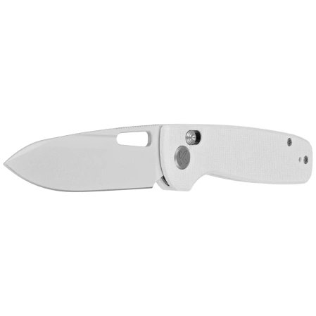 Kubey Bluff Knife KU248C White G10, Sandblasted 14C28N by Garet Caronna
