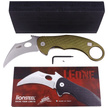 Nóż składany LionSteel L.E.One Karambit Green Aluminium, Stonewashed MagnaCut by Emerson Design (LE1 A GS)