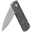 Maserin Daga Black/Silver FatCarbon, Satin Elmax by Attilio Morotti Knife (372/N)