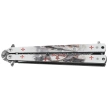 Martinez Albainox Balisong Knife White Templar 3D Design Steel, 3D Design 3Cr13Mov (02268)