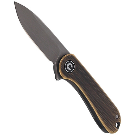 CIVIVI Knife Mini Elementum Black Brass, Gray Hand Rubbed (C18062Q-1)