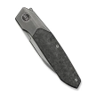 WeKnife Brr15 Gray Titanium/Shredded Carbon Fiber, Polished Gray M390 by Rafal Brzeski (WE24007-3)